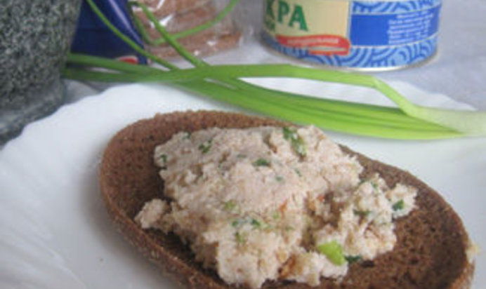 Бутерброд с икрой селедки по рецепту А.П.Чехова