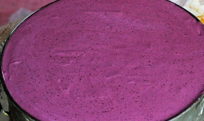 Черничный торт-мусс