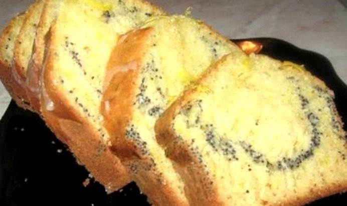 Кекс с лимоном и маком
