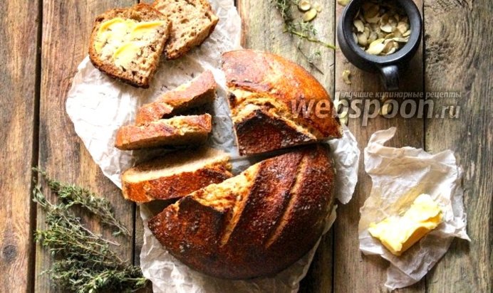 Цельнозерновой хлеб на натуральной закваске