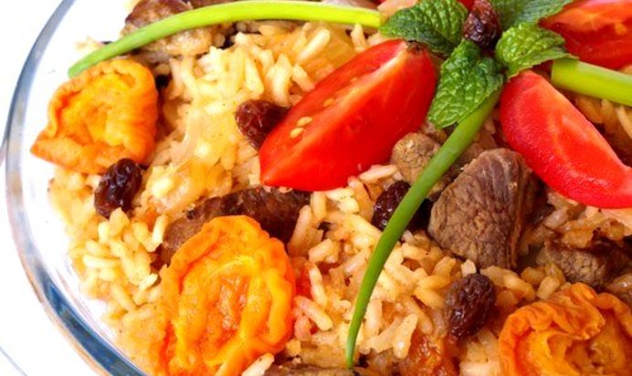 Плов с бараниной и нутом