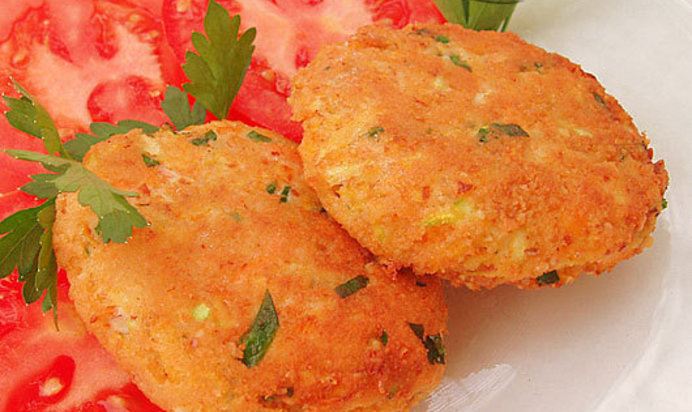 Овощные оладьи с миндалем