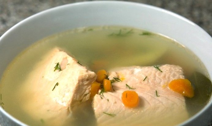 Суп с рыбным филе
