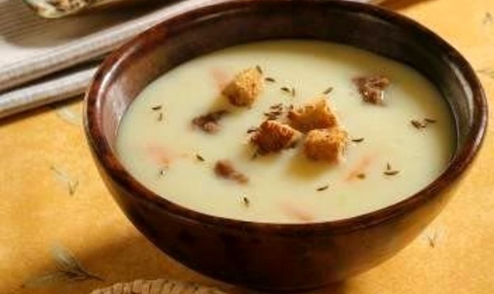 Суп-пюре из картофеля с тмином