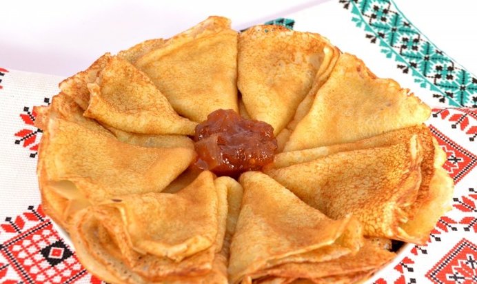 Блинчики заварные с сахаром