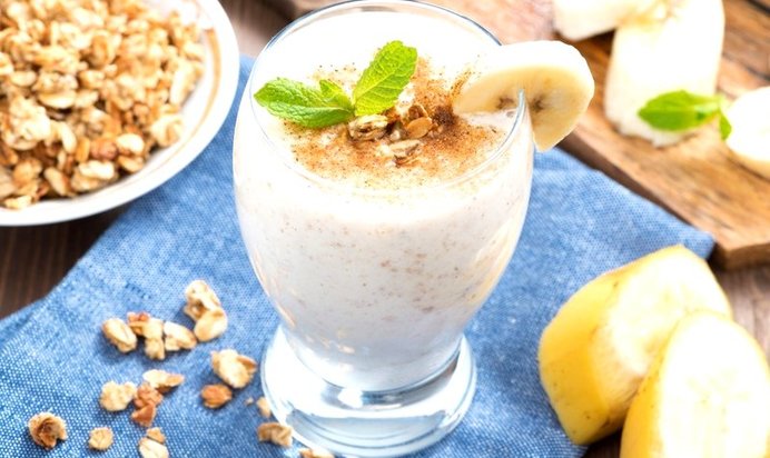 Смузи с овсяными хлопьями