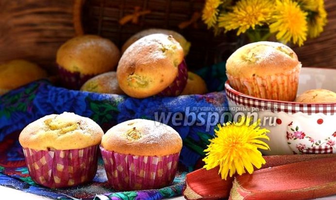 Кексы с ревенем