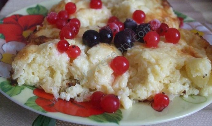 Творожная запеканка со сгущенкой