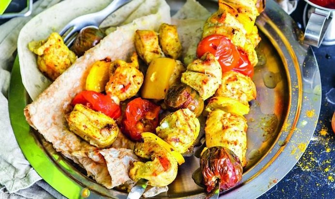 Мгновенный шашлык из куриной грудки