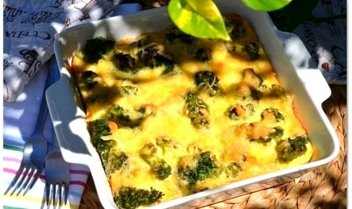 Запеканка с брокколи