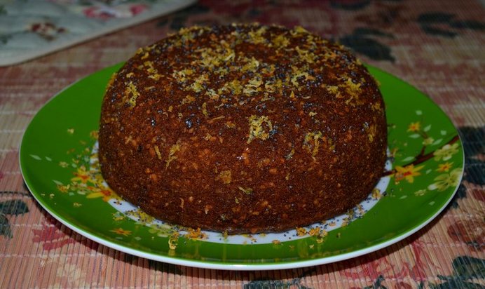 Ореховый бисквит с цитрусовым сиропом