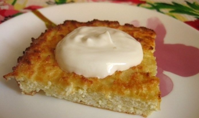 Творожная запеканка с кукурузной мукой