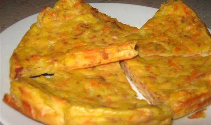 Запеканка с морковью и ветчиной