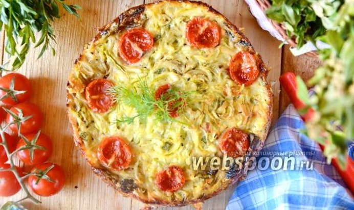 Запеканка из кабачков с грибами