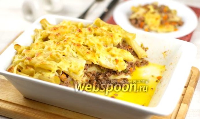 Запеканка из макарон с фаршем