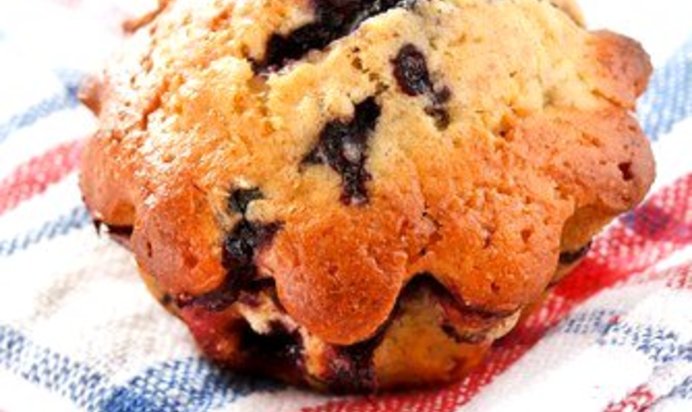 Бананово-черничные маффины