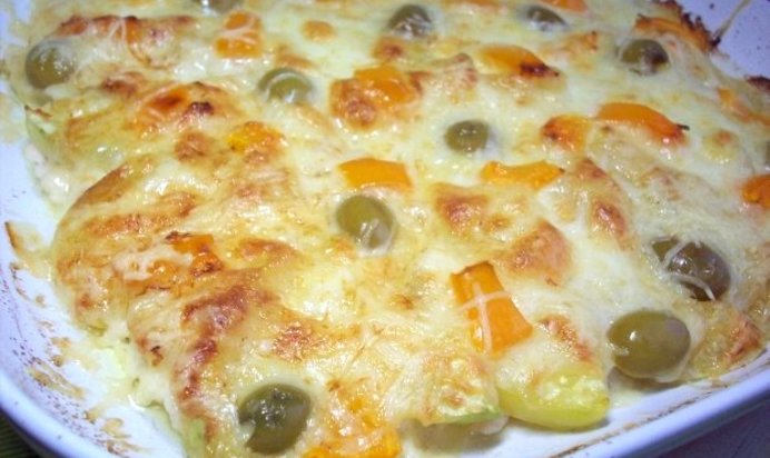 Запеканка с курицей и овощами