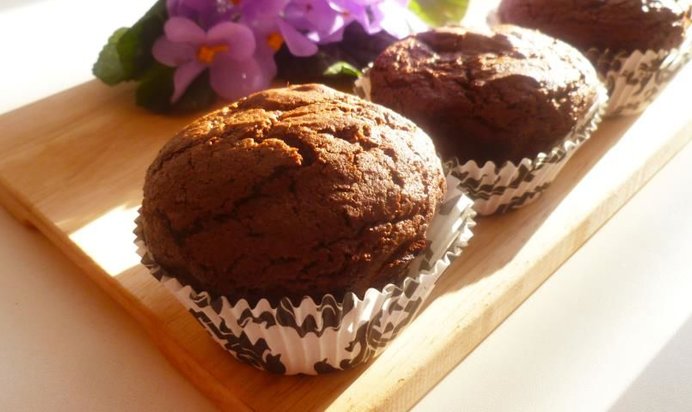 Брауни-маффины с орехами