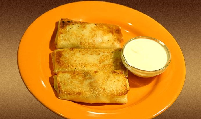 Блины с курицей и грибами