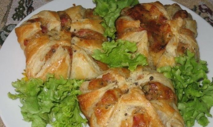 Хачапури с ветчиной и сыром