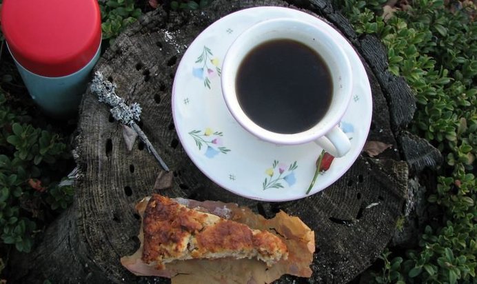 Миндальный кекс с айвой