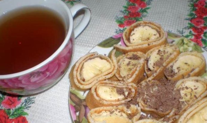 Блины с бананом