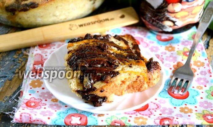 Хлебный пудинг с шоколадом