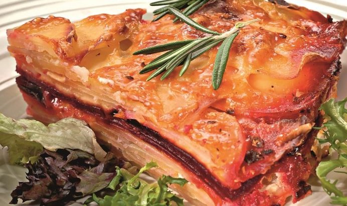 Запеканка из картофеля и свеклы