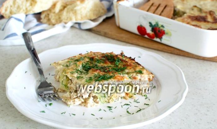 Запеканка с цветной капустой и курицей