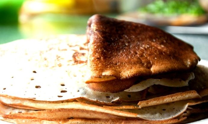 Постные блины на закваске