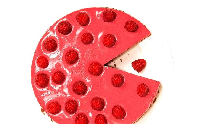 Шоколадно-малиновый торт