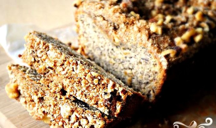 Банановый хлеб с корицей и орехами