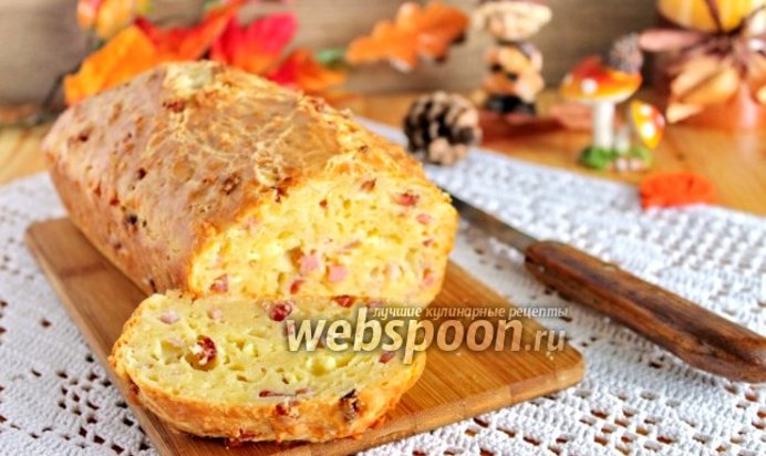 Сырный хлеб с ветчиной