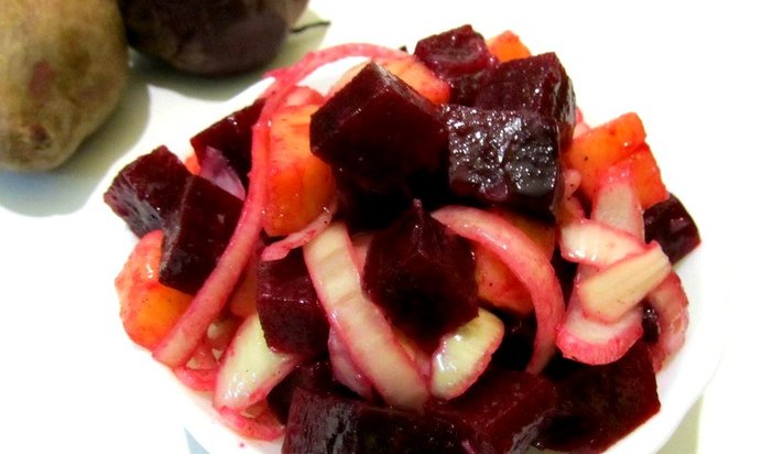 Салат из свеклы и картофеля