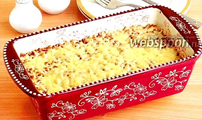 Запеканка из гречки с грибами