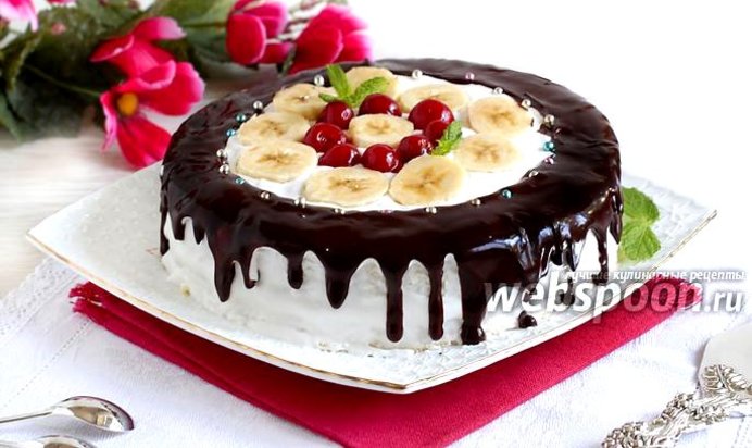 Фруктовый торт из микроволновки