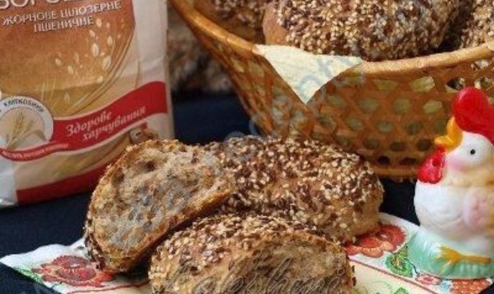 Полезные булочки на кефире с семенами
