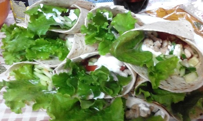 Тортилья с курицей