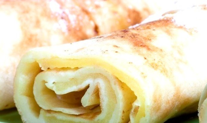 Блины с яблочным припеком