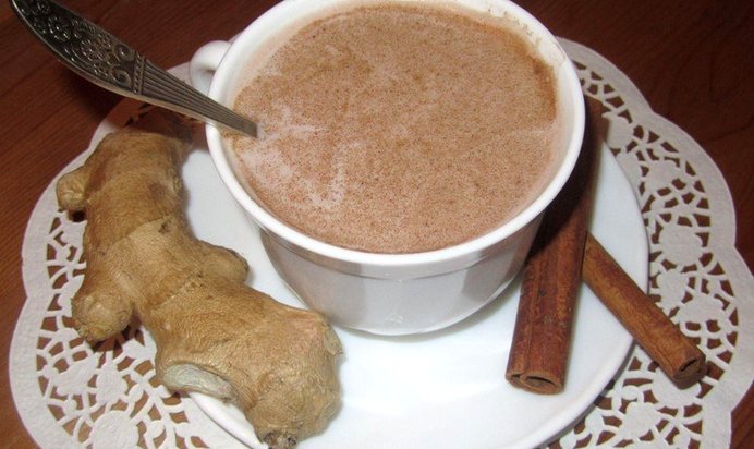 Имбирное какао с корицей и ванилью