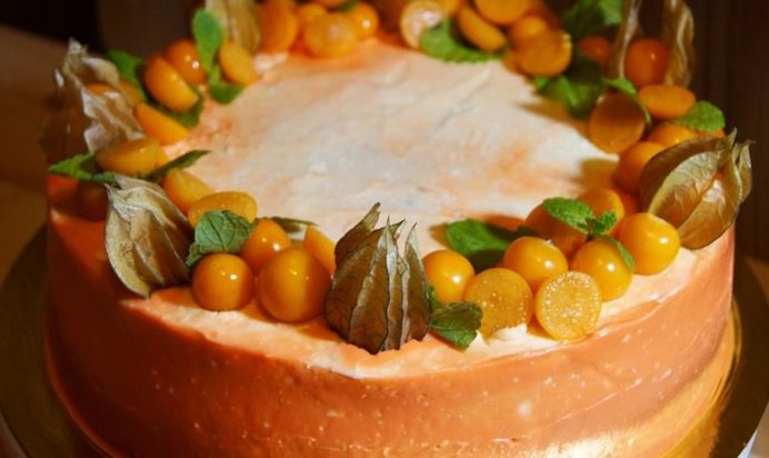 Бисквитный торт с рождественским настроением