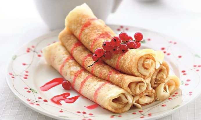 Крахмальные блинчики на сливках