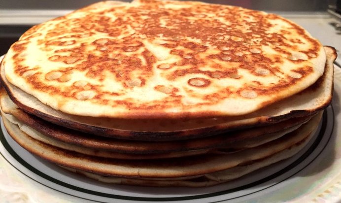 Пышные блины на дрожжах