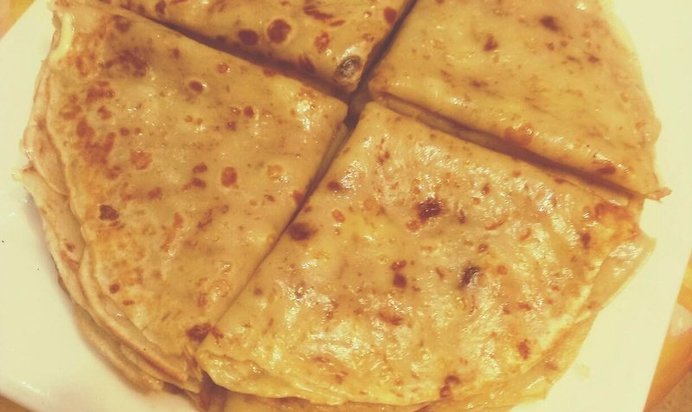 Блины с шоколадным припеком