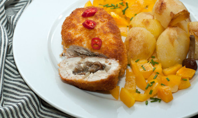 Куриные зразы с грибами