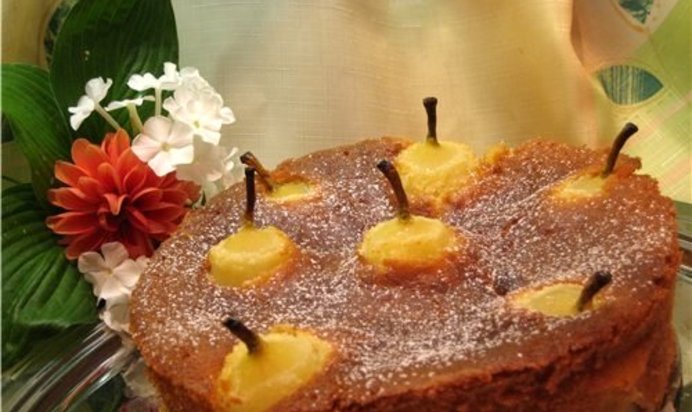 Торт с грушами