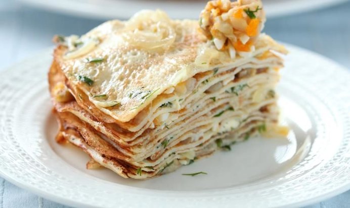 Блинный пирог закусочный