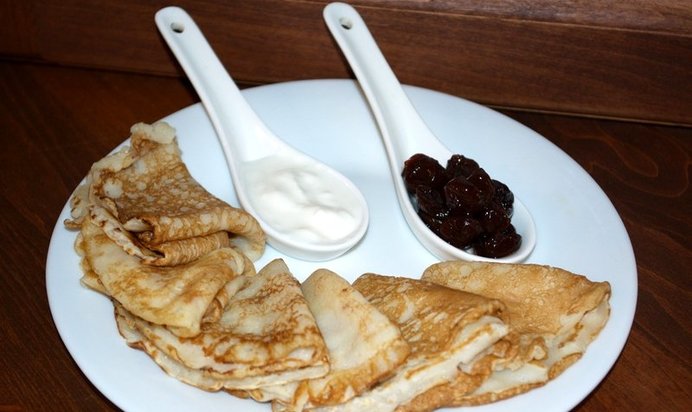 Блинчики ажурные на кефире (заварные)