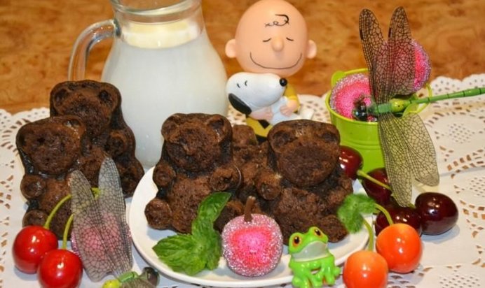 Шоколадно-банановые маффины