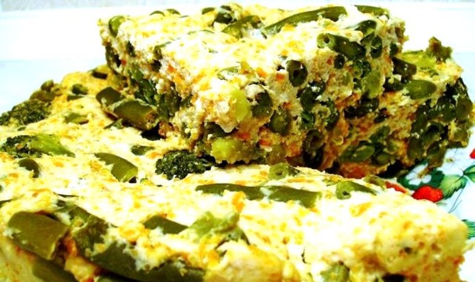 Запеканка с мясом в мультиварке